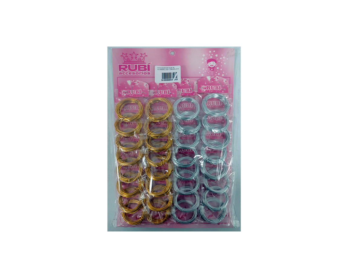 ACCESORIOS RUBI 50 ALAMBRE x32 U ORO/PLATA