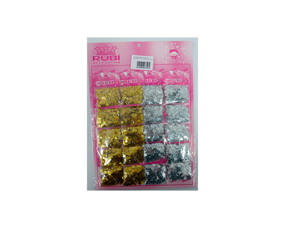 ACCESORIOS RUBI 42 ESTRELLA CH. x20 UNID METAL