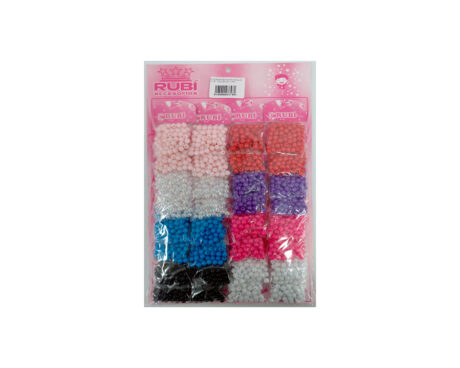 ACCESORIOS RUBI 84 PERLAS PLAST. COLOR x32 UNID