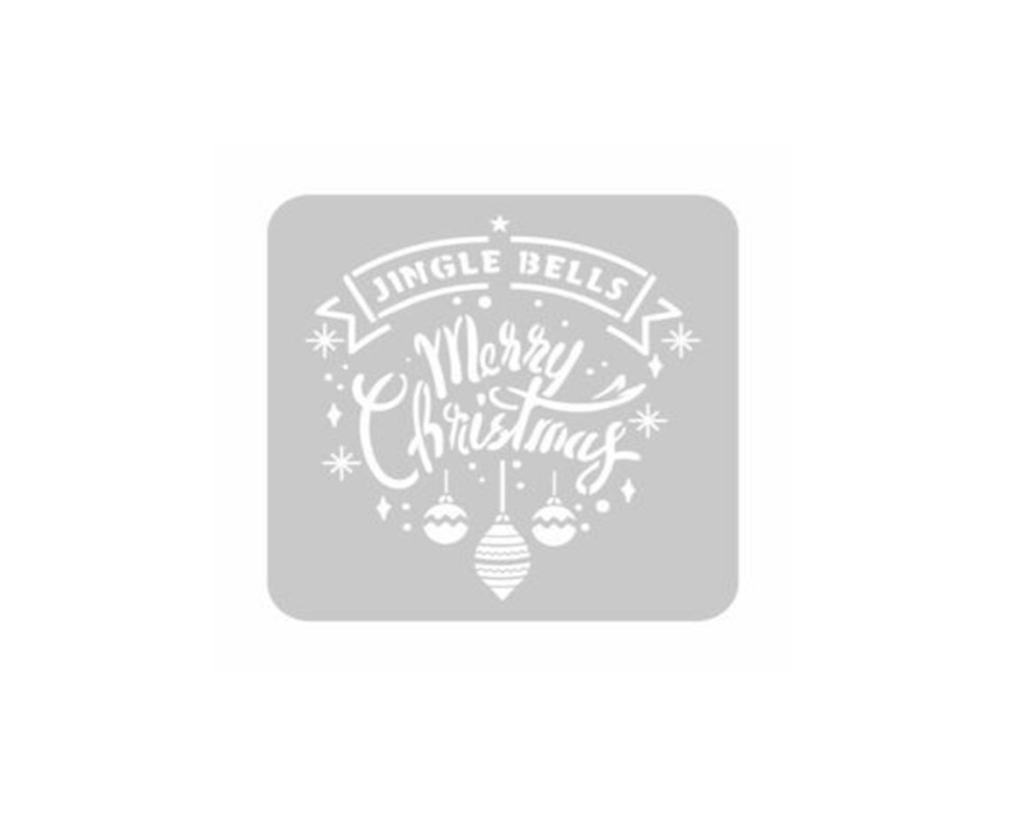 STENCIL EQARTE 30x30 CM Nro 1255 JINGLE BELLS