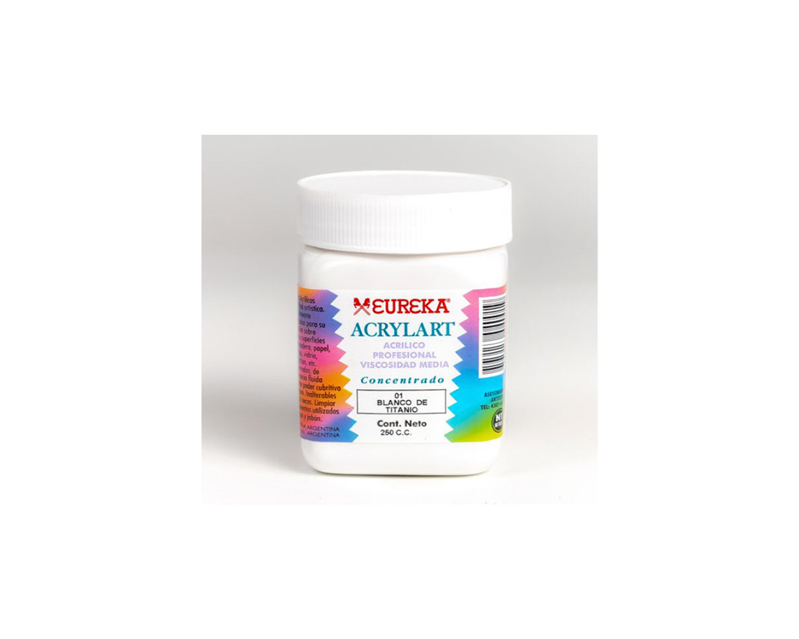 ACRILICO ACRYLART 250 CC 01 BLANCO DE TITANIO