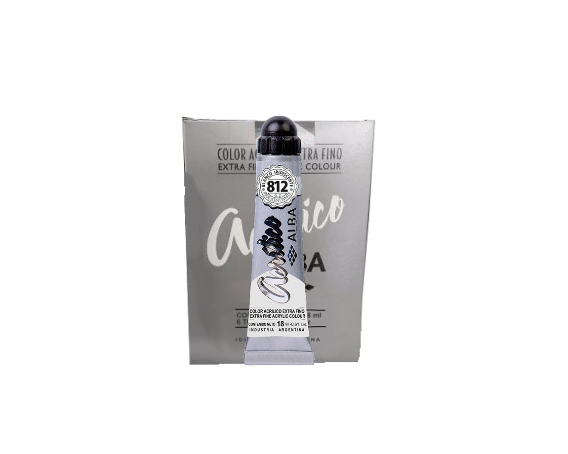 ACRILICO ALBA 6x18 G.2 812 BLANCO IRIDISCENTE
