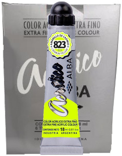 ACRILICO ALBA 6x18 G.3 823 AMARILLO DE CADMIO