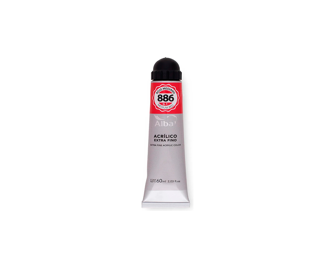 ACRILICO ALBA 3x60 G.1 886 ROJO MEDIANO