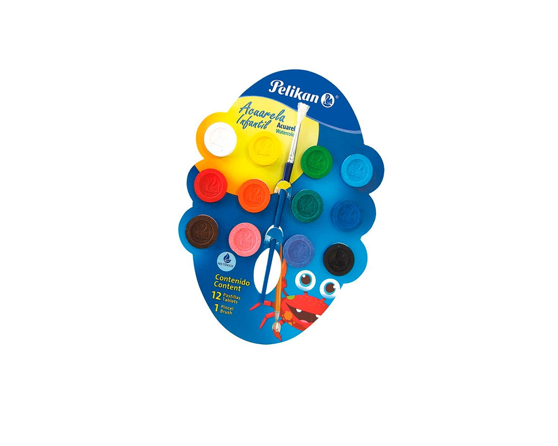 ACUARELA PELIKAN 12 COL. JUNIOR C/PINCEL