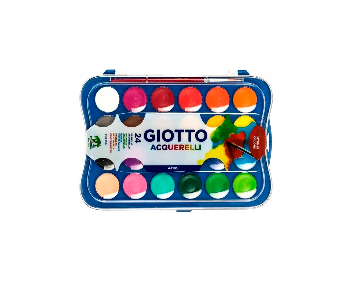 ACUARELA GIOTTO x 24 COL. + PINCEL