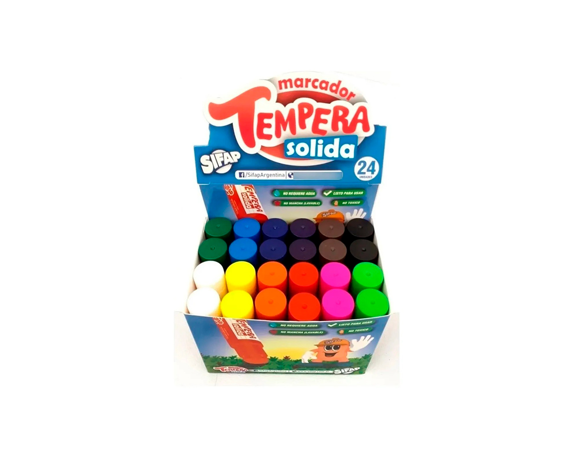 TEMPERA SIFAP SOLIDA x 24 UNID. SURTIDO