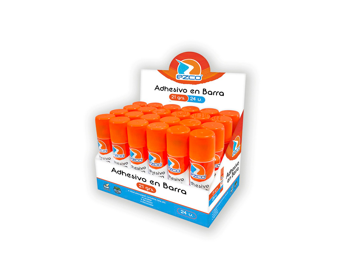 ADHESIVO EZCO BARRA x 21 GRS x 24 U.