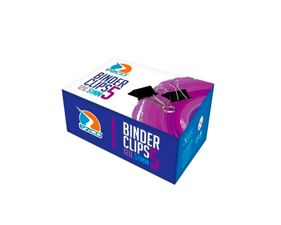 APRIETAPAPEL EZCO NEGRO Nro 5 x 51MM x12 UNID.