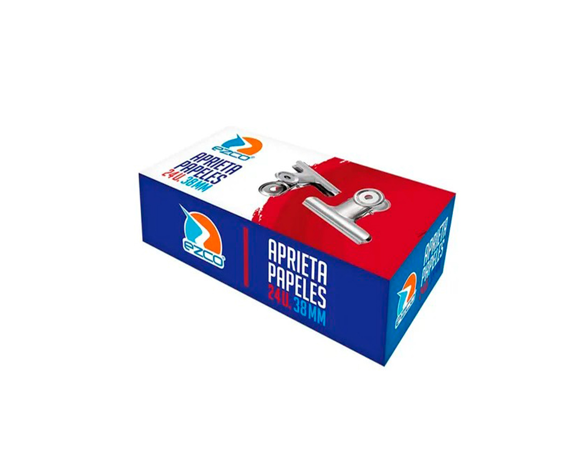 APRIETAPAPEL EZCO 38MM x24 UNID. CROMADO