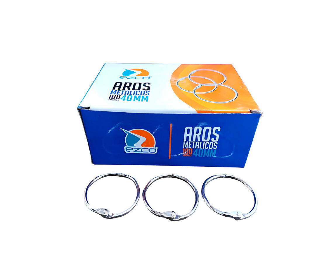 AROS P/CARPETA METAL 40MM x100 U. EZCO