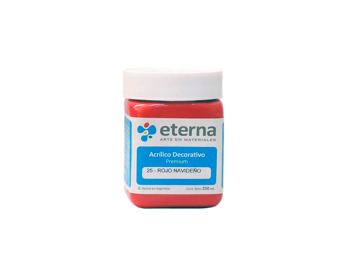 ACRILICO ETERNA DECO x 250 ML  25 ROJO NAVIDEÑO