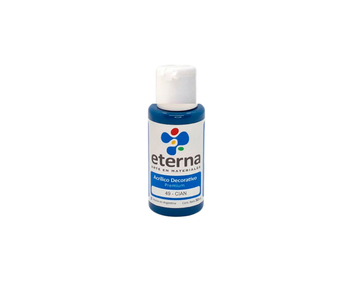 ACRILICO ETERNA DECO x  50 ML   49 CIAN