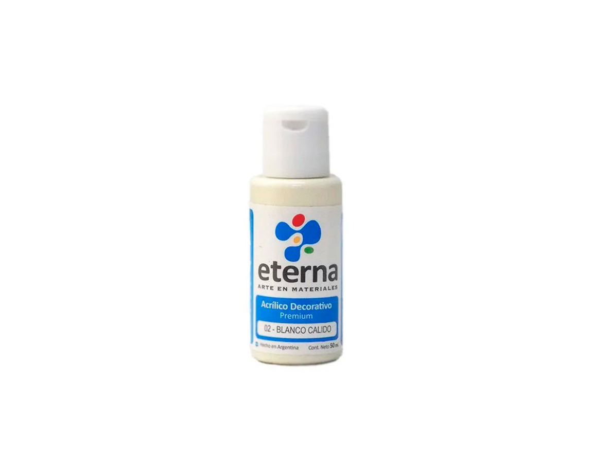 ACRILICO ETERNA DECO x  50 ML   02 BLANCO CALIDO