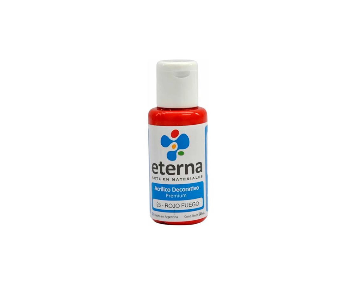 ACRILICO ETERNA DECO x  50 ML   23 ROJO FUEGO