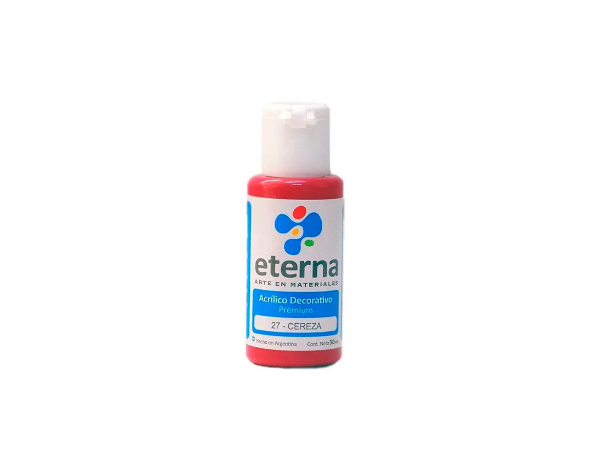 ACRILICO ETERNA DECO x  50 ML   27 CEREZA