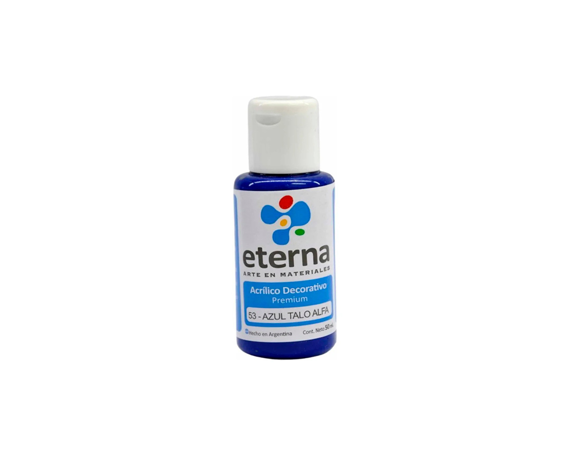 ACRILICO ETERNA DECO x  50 ML   53 AZUL TALO ALFA