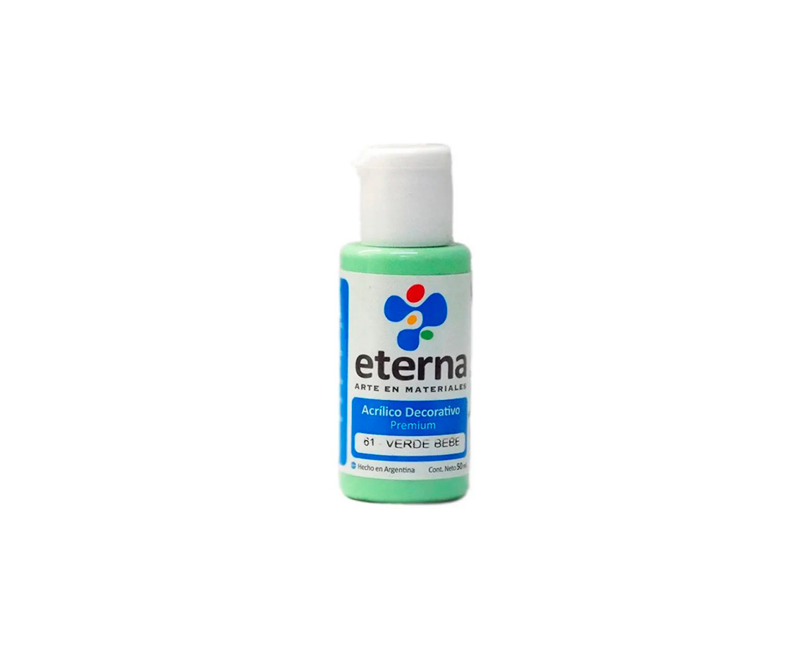 ACRILICO ETERNA DECO x  50 ML   61 VERDE BEBE