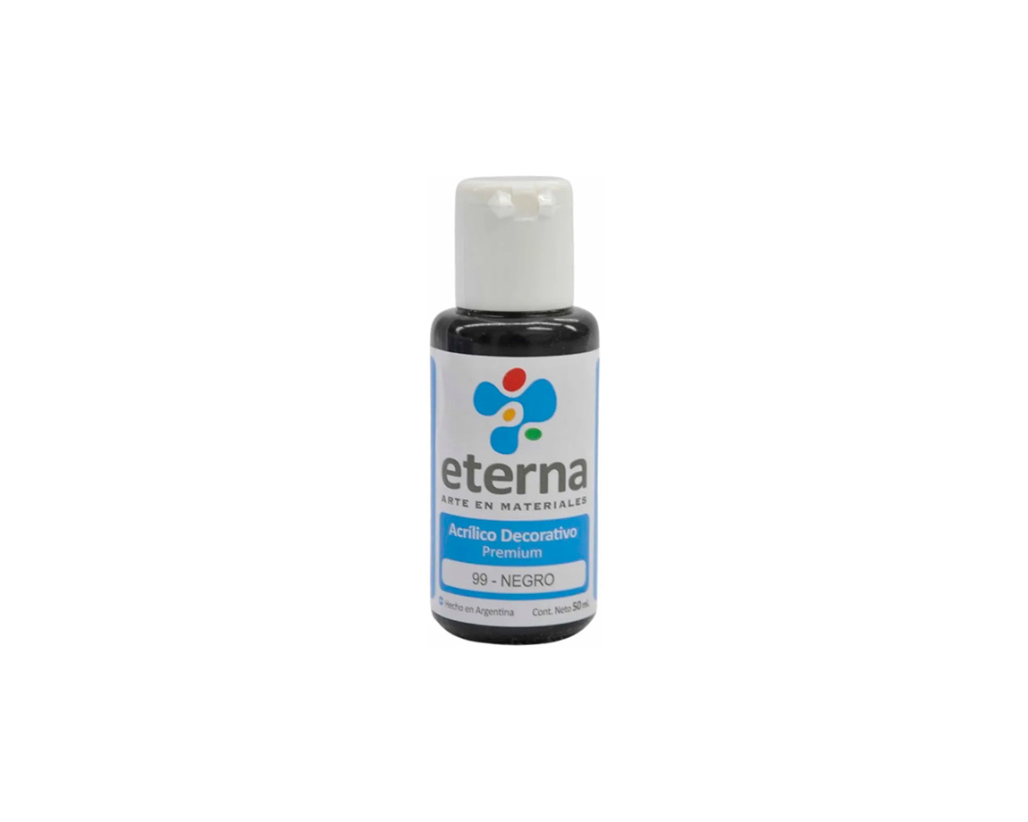 ACRILICO ETERNA DECO x  50 ML   99 NEGRO