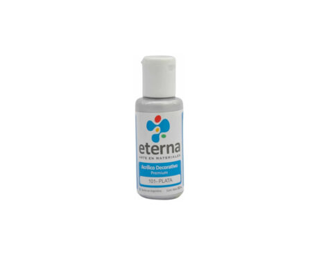 ACRILICO ETERNA DECO x  50 ML  101 PLATA