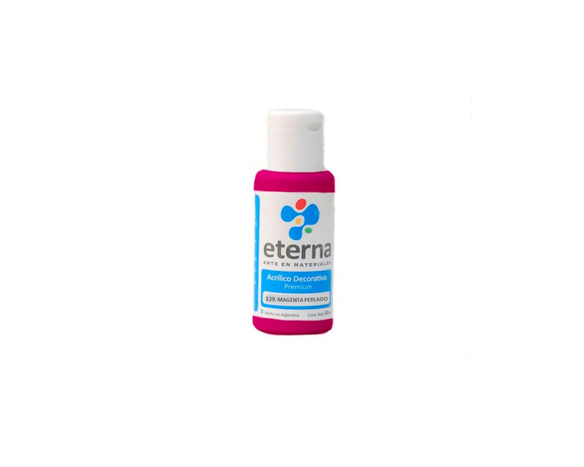 ACRILICO ETERNA DECO x  50 ML  129 PERLADO MAGENTA