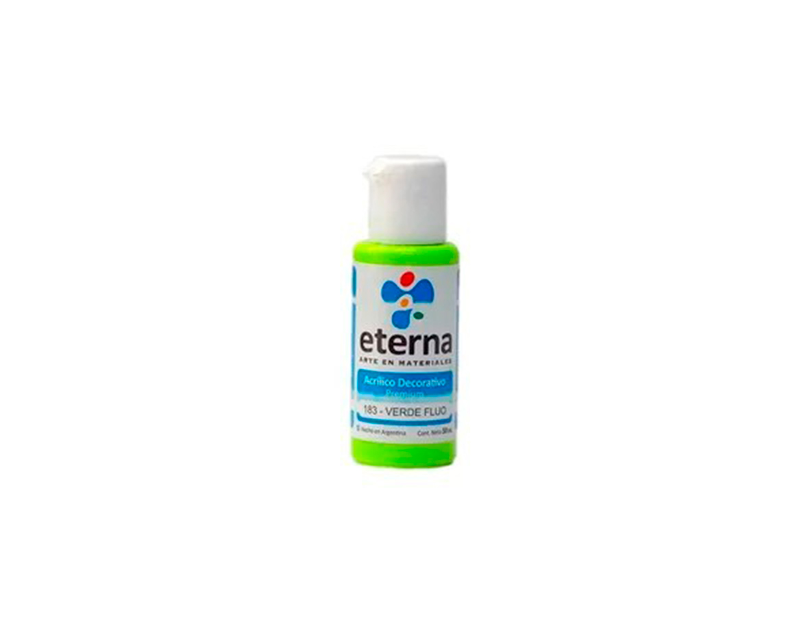 ACRILICO ETERNA DECO x  50 ML  183 FLUO VERDE