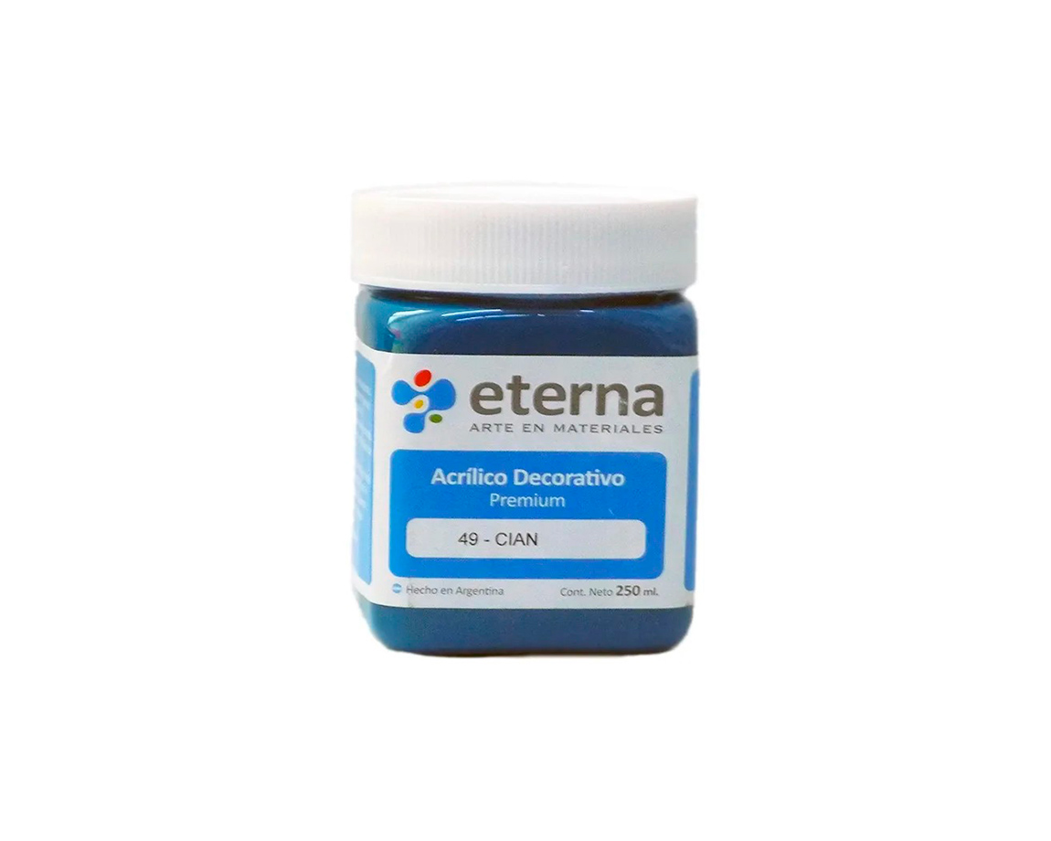 ACRILICO ETERNA DECO x 250 ML  49 CIAN