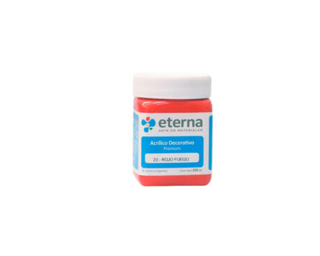 ACRILICO ETERNA DECO x 250 ML  23 ROJO FUEGO