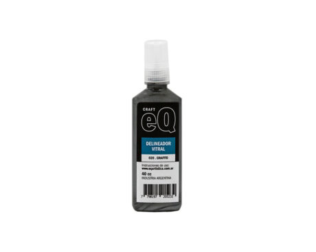 ACCESORIO EQARTE DELINEADOR VITRAL/AGUA 40 CC GRAFITO