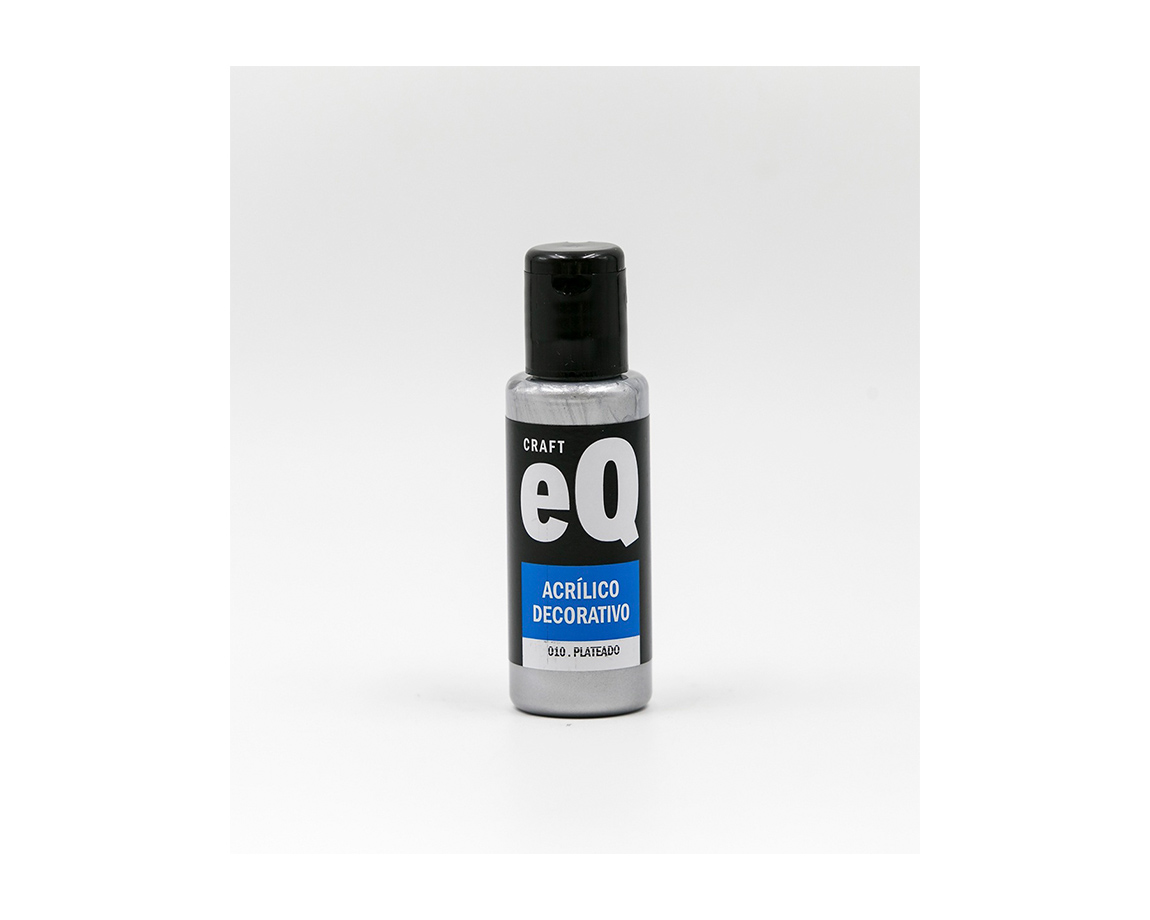 ACRILICO EQARTE 010 x 50 ML PLATEADO