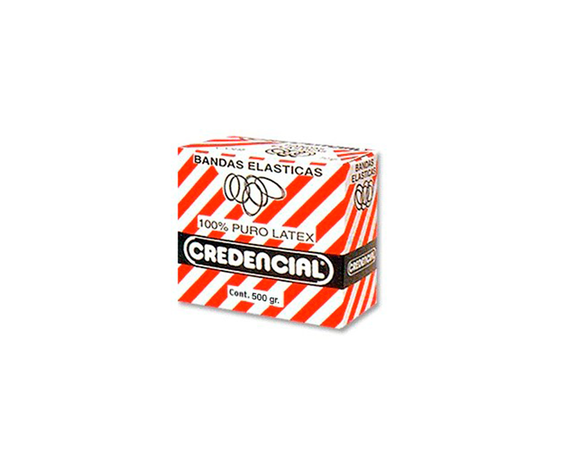 BANDA ELASTICA CREDENCIAL x 500 GRS LATEX CAJA