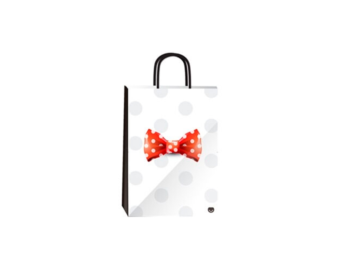 BOLSA REGALO ROMI MOÑO DOTS 14x20