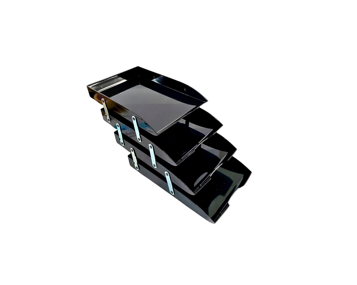 BANDEJAS PAPELERAS LIGGO 4 PISOS BISAGRA METALICA