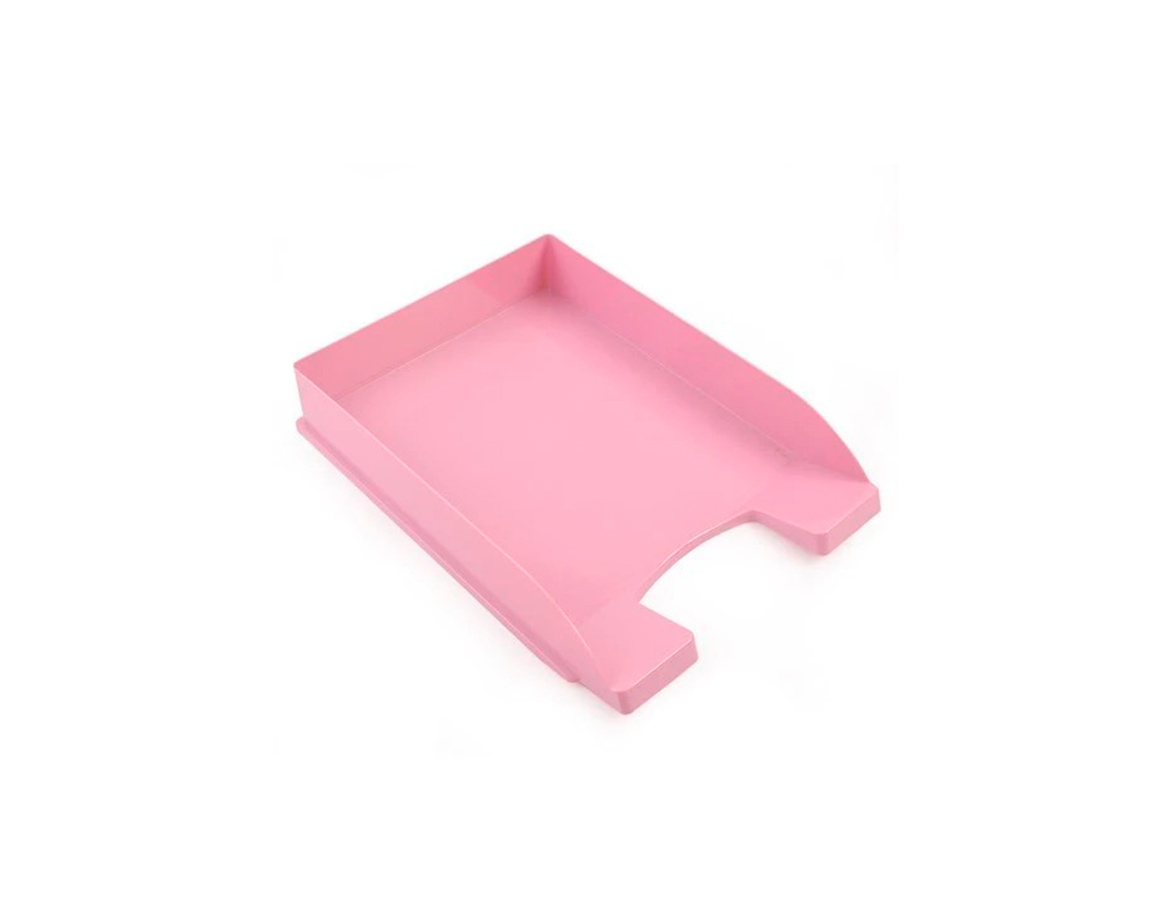BANDEJAS PAPELERAS LIGGO 1 PISO A4 ROSA PASTEL
