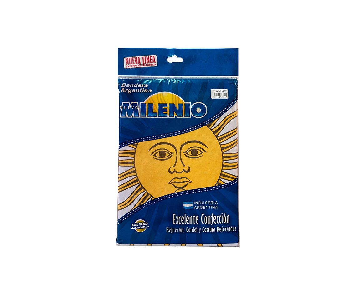 BANDERA MILENIO 1108 TELA CON SOL  170x272
