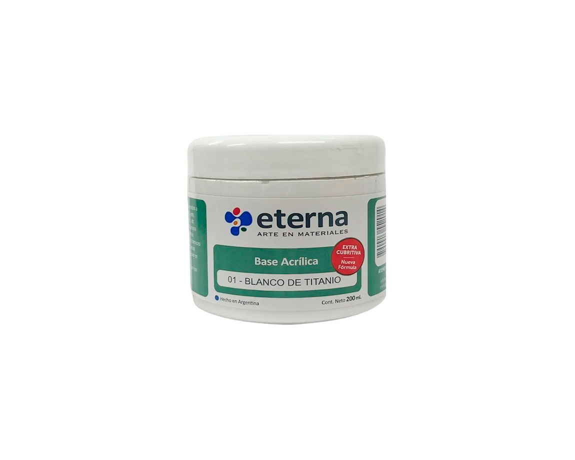 BASE ACRILICA ETERNA 01 BLANCO DE TITANIO 200 ML