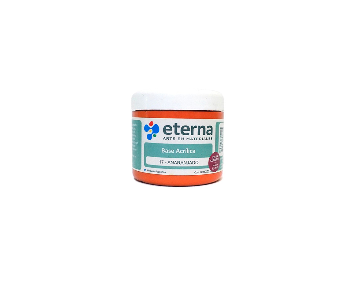 BASE ACRILICA ETERNA 17 ANARANJADO 200 ML