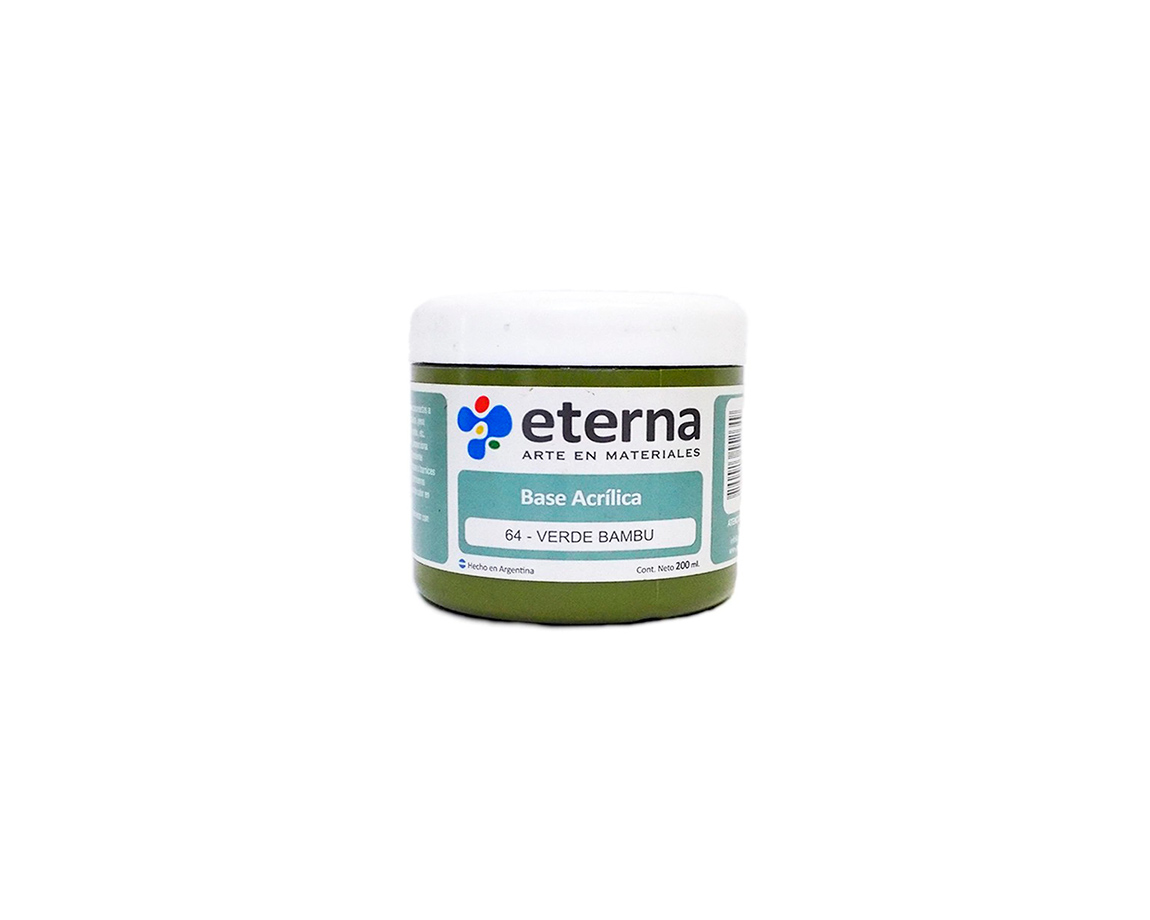 BASE ACRILICA ETERNA 64 VERDE BAMBU 200 ML