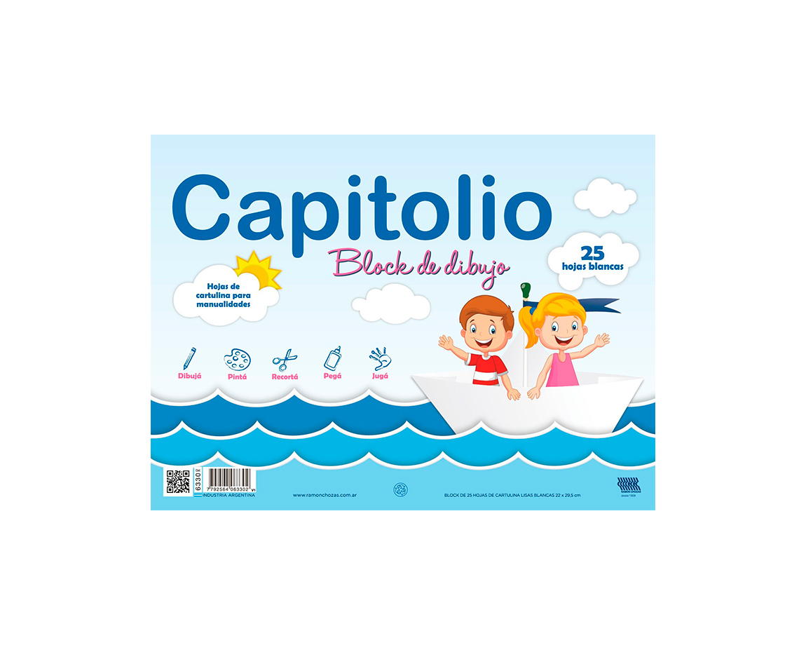 BLOCK CAPITOLIO DIBUJO BLANCO 6330 Nro 5 x 25 H. L