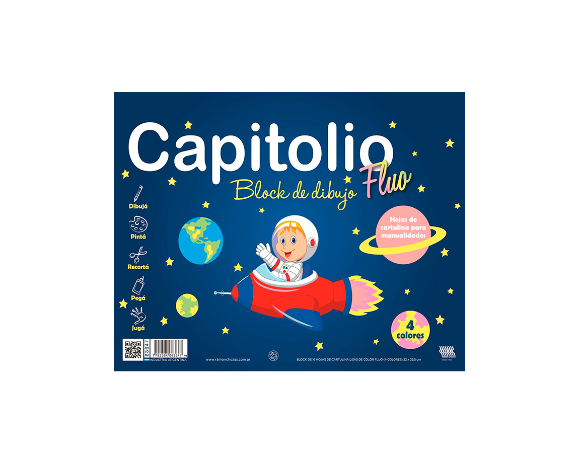 BLOCK CAPITOLIO DIBUJO COLOR 6364 FLUO Nro 5 x 20 H.