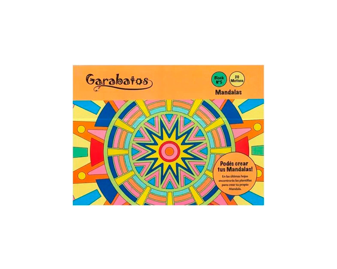 BLOCK GARABATOS x 20 HOJAS MANDALAS