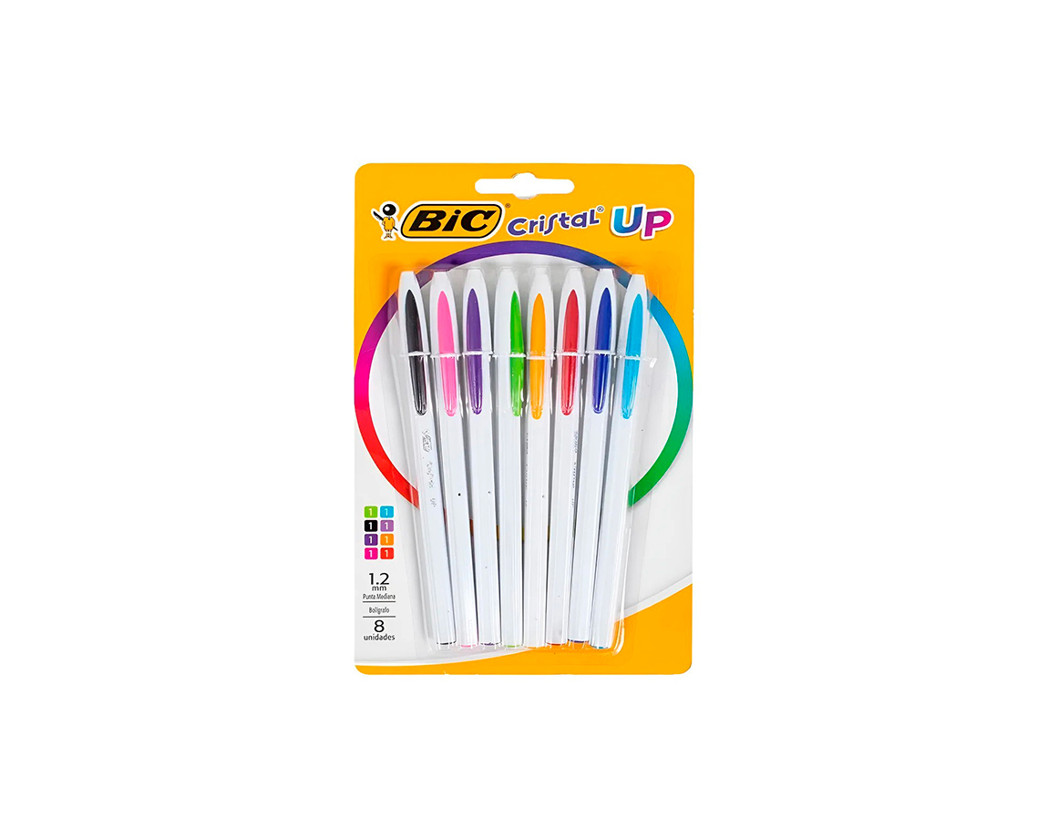 BOLIGRAFO BIC CRISTAL UP BLISTER x 7+1 U.