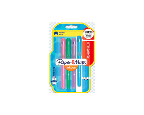 BOLIGRAFO PAPER MATE INK JOY ROLLER P/AGUJA x4 U. SURT.