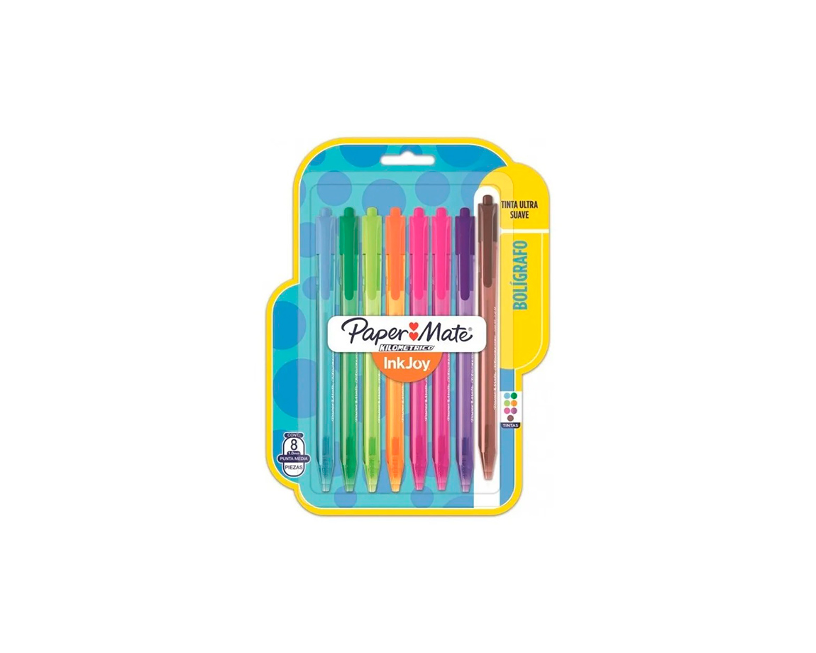 BOLIGRAFO PM KILOME. INKJOY 100 RET x8 surt.