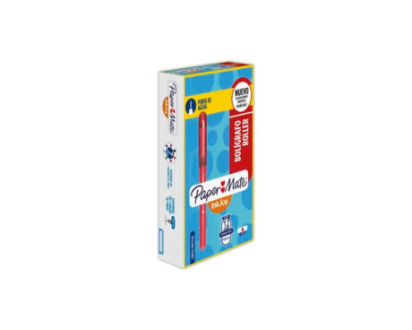 BOLIGRAFO PAPER MATE INK JOY ROLLER P/AGU x12 U. ROJO