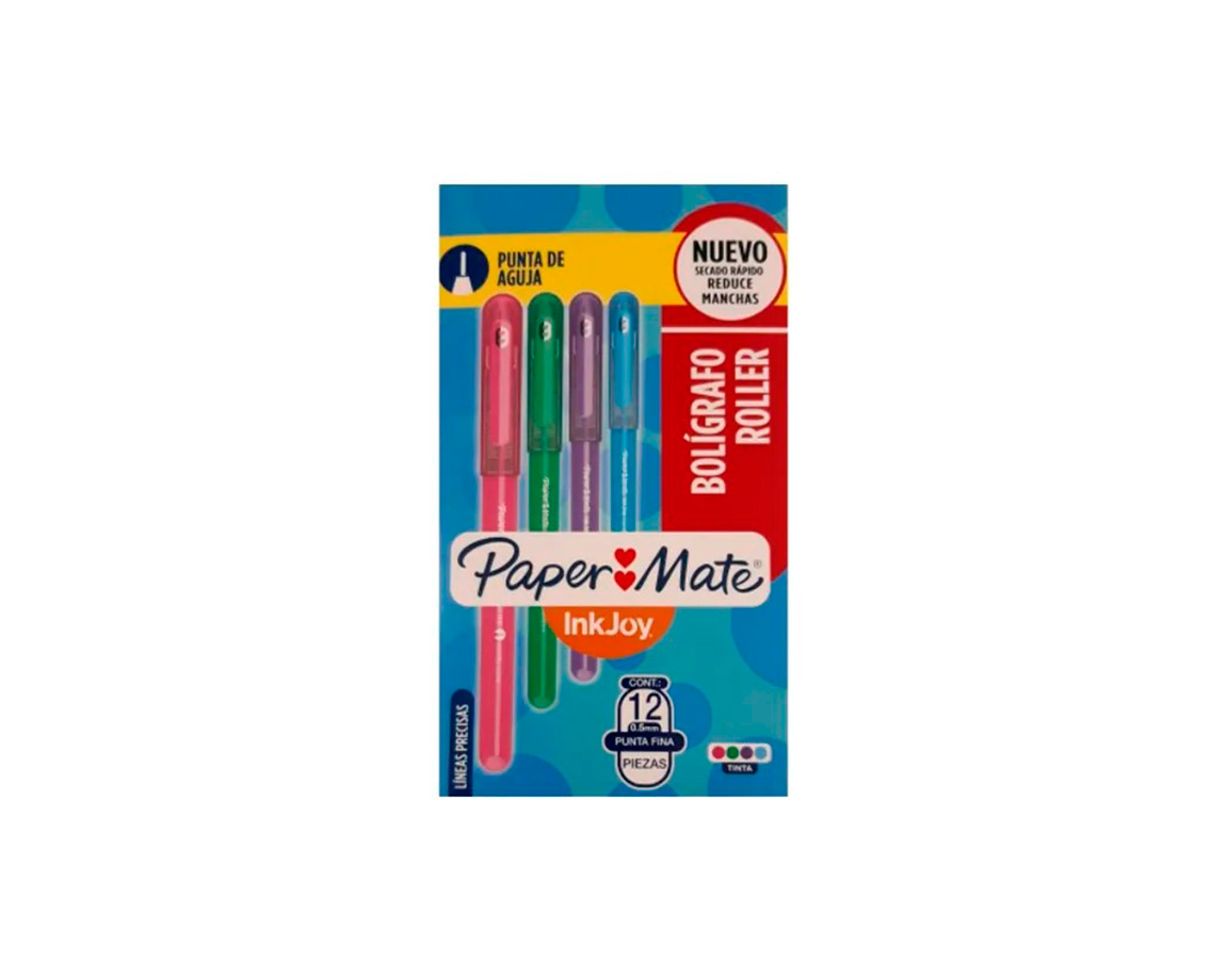 BOLIGRAFO PAPER MATE INK JOY ROLLER P/AGU x12 U. SURT.
