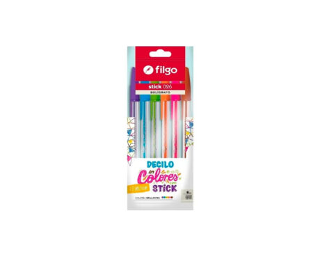 BOLIGRAFO FILGO STICK 026 1.0mm x 6 U. COLOR SURT.