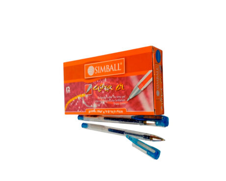 BOLIGRAFO SIMBALL POWER GEL GLITTER x 12 U CELESTE