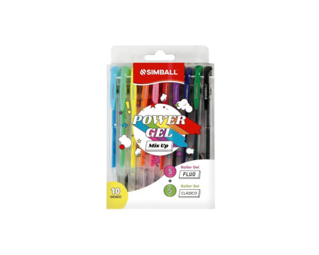 BOLIGRAFO SIMBALL POWER GEL x 10 UNID SURT