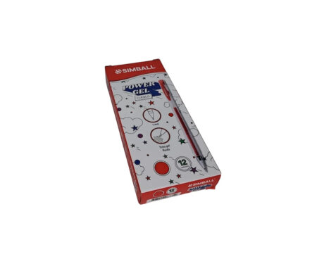 BOLIGRAFO SIMBALL POWER GEL x 12 U. ROJO